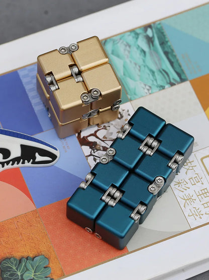 Fashion Metal Infinite Magic Cube New Unique Upgraded Disassembled Assembled Developing Intelligence Decompression Toy