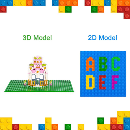 Classic Baseplate 32x32 16x32 16x16 Dots Building Blocks Bricks Base Plates DIY Plastic Board Building Blocks Construction Toys