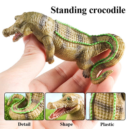 Oenux Wild Animals Action Figures Simulation Sarcosuchus Crocodiles Boar Croc Model PVC Collection Decorate Kids Educational Toy