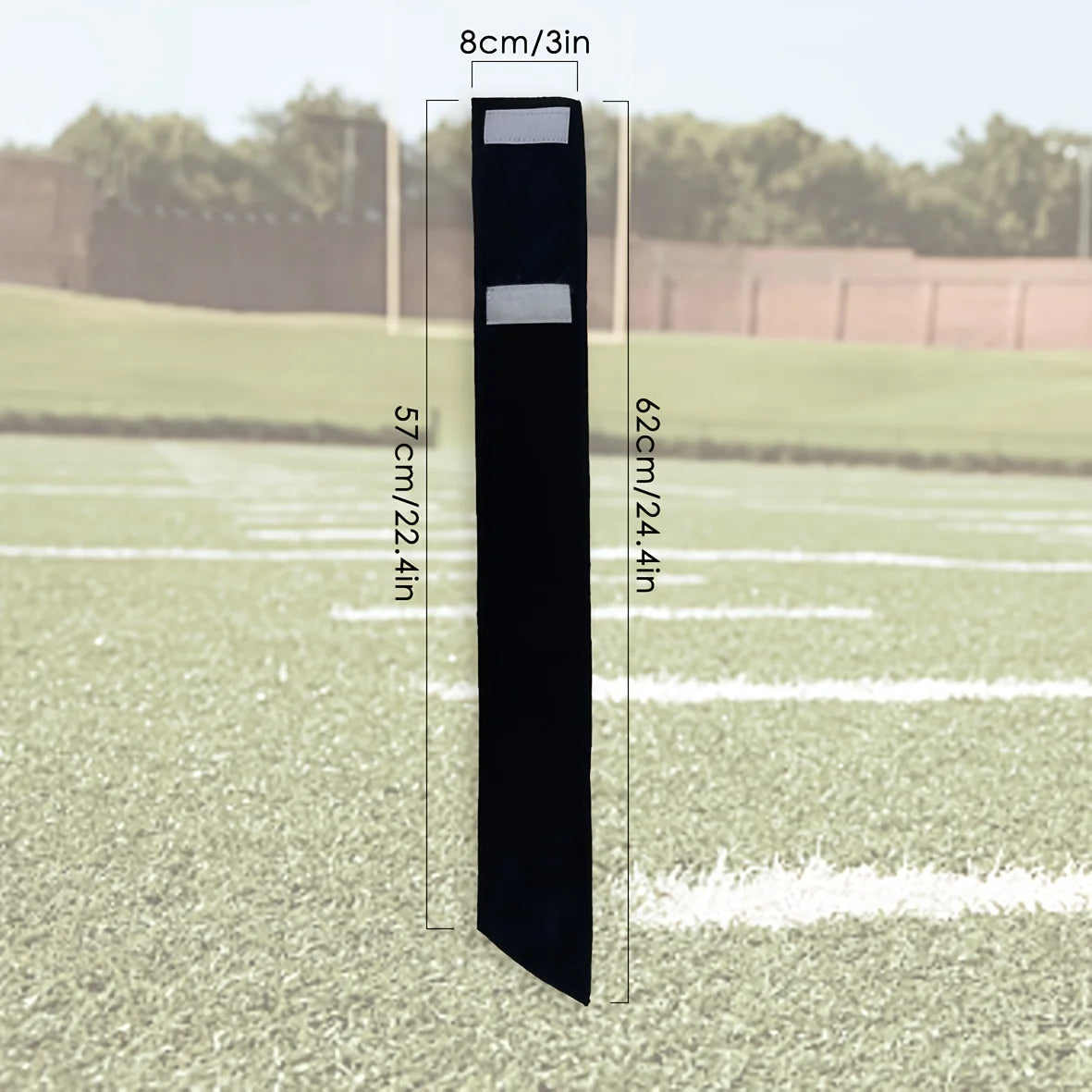 Streamer Football Towel, Thin Sports Towel, Dries Hands And Football Accessories White, Black（8x57cm/3x22.4in）