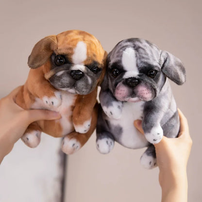 Hot Sale Realistic Sitting Poodle Pug Puppy Plush Toys Stuffed Doggy Cute Fluffy Plush Pet Room Decor Children Birthday Gift