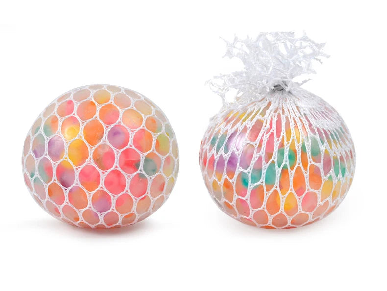 The Rainbow Bead Pressure Reducing Ball Squishy Fidget Toys Funny Stress Reliever Reduce Pressure Prop for Childrens and Adults
