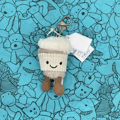 Hot tea bag Jc Cute Plush Toy label cute girl bag charm plush toy keychain Kawaii plush toy Limited New Gift bag