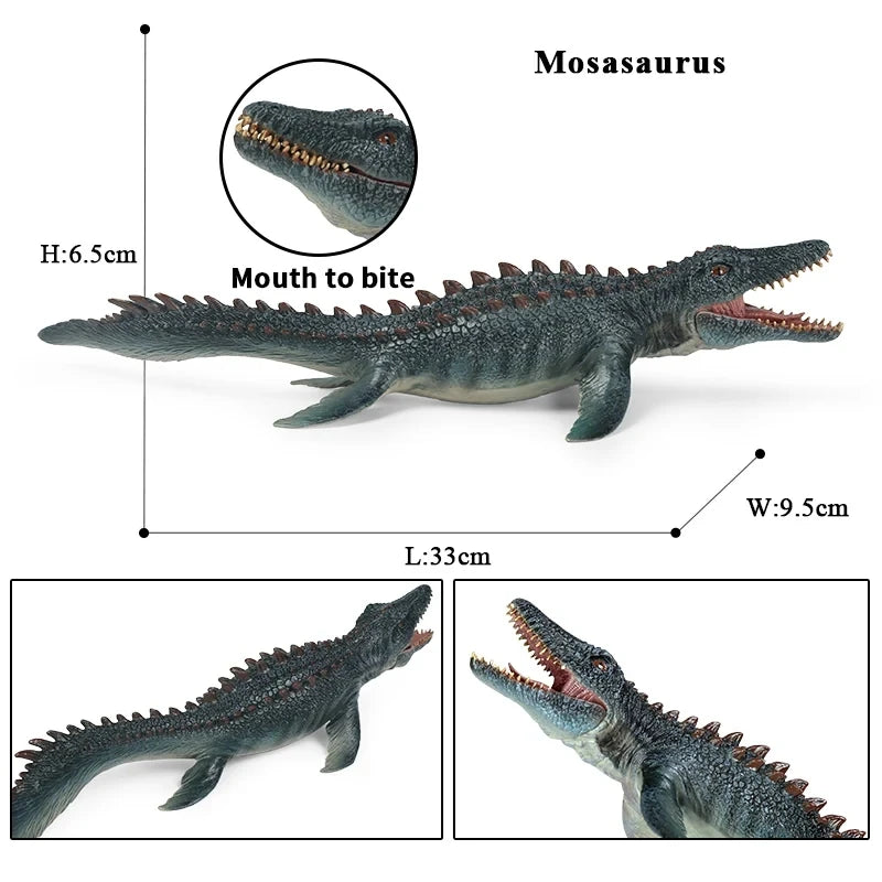 Oenux Prehistoric Savage Mosasaurus Megalodon Mammuthus Jurassic Dinosaurs Sea Life Animals Model Action Figures Toy Kids Gift