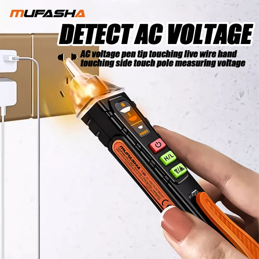 Non-Contact Voltage Detector Electrical Pen AC Voltage Tester Smart Breakpoint Finder 12-1000V