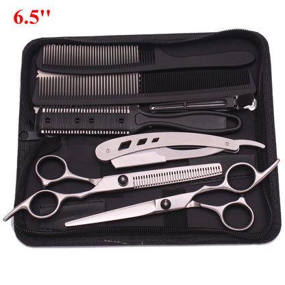 6.5'' Professional Hair Scissors Set Comb Razor Thinning Cutting Shears Hairdressing Salon Barber Home Japan Steel Dropshipping