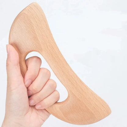 Wooden Cellulite Massager - Full Body Gua Sha Tool for Muscle Scraping & Back Massage, Natural Wood Care