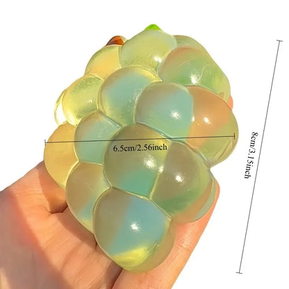 Taba Squishy Handmade Grape Squeeze Toy Sticky Fruit Stress Relief Slow Rebound Sensory Fidget Toy for Anxiety and Focus Gift