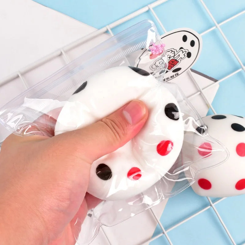 2.56" Squishies Dice Kawaii Soft Slow Rising Large 6-Sided Dice with Dots Stress Relief Kids Toys Collection Decorative Props