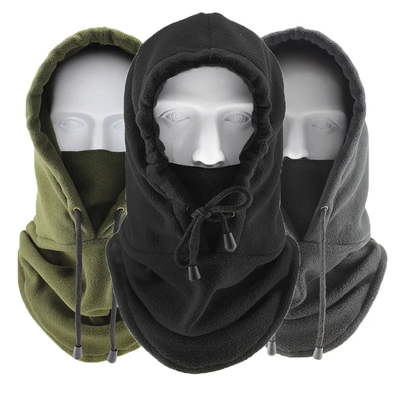 Windproof Polar Fleece Balaclava - Adjustable Thermal Winter Ski Mask for Cycling & Motorcycle