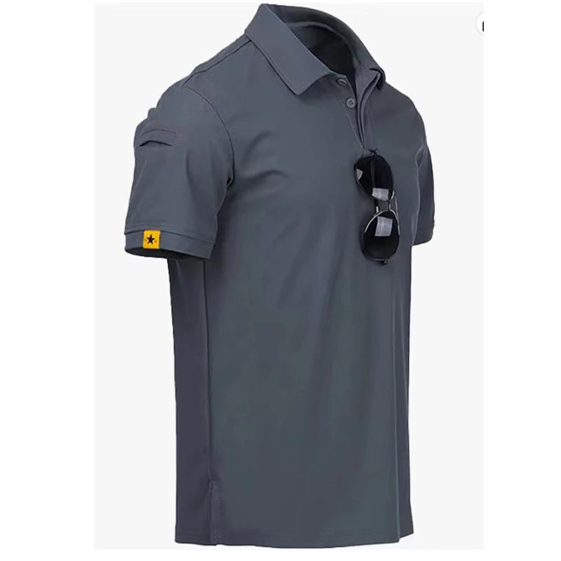 Men Summer Quick Dry T-shirt Camping Hiking Trekking Fishing Trainning Breathable Pullover Climbing Tees Casual Cargo Shirts