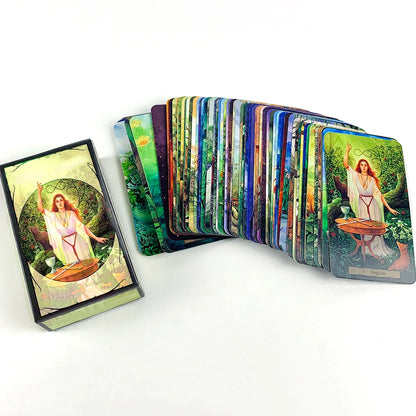 Tarot Cards A 78pcs Deck Oracle English Visions Prediction Divination Edition Borad Games, Holidays Game Family Gathering Games