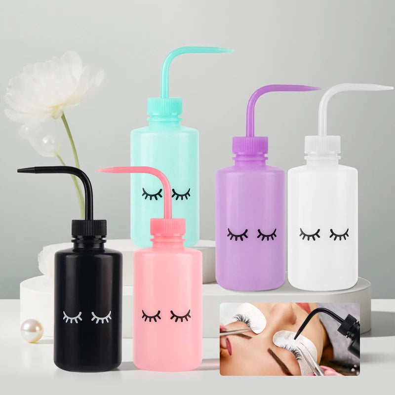 250ml Lash Logo Falsh Eyelash Cleaning Bottle Curved Spout Cleaner Watering Can Eyebrow Remover Washing Bottle Makeup Tools