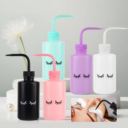250ml Lash Logo Falsh Eyelash Cleaning Bottle Curved Spout Cleaner Watering Can Eyebrow Remover Washing Bottle Makeup Tools