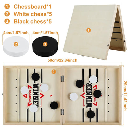 Foldable Foosball Winner Games Table Hockey Catapult Chess Parent-child Fast Sling Puck Board Party Toys For Children Adults