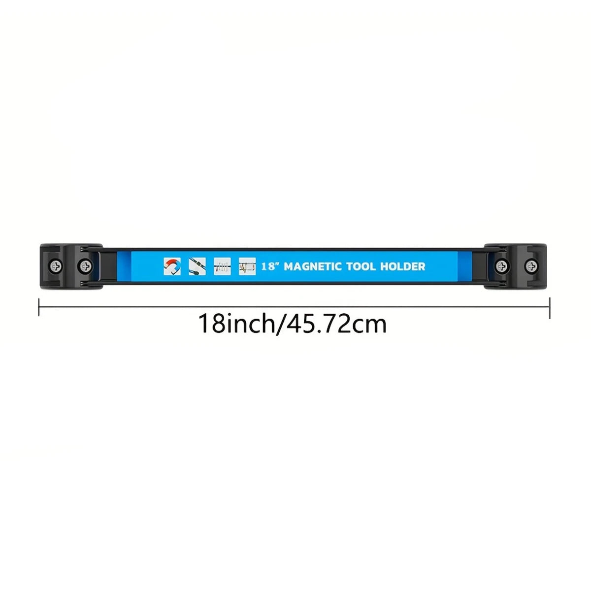 8,12,18,24inch Magnetic Tool Holder Heavy Duty Tool Bar,Space Saving Metal Organizer Rack Tool for Workshop Garage Home