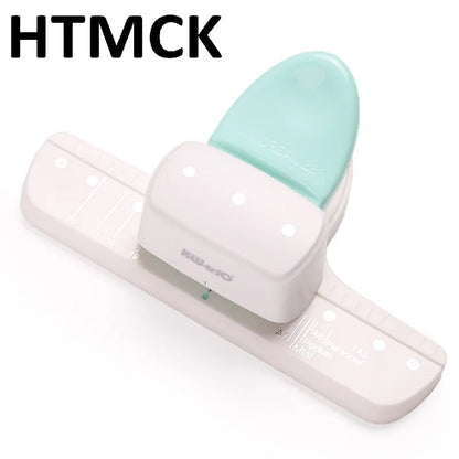 HTMCK  Adjustable 3-Hole Paper Punch for A5 A6 A7 Size - 8 Sheet Capacity Daily Planner Loose Leaf Hole Punch for Notebooks