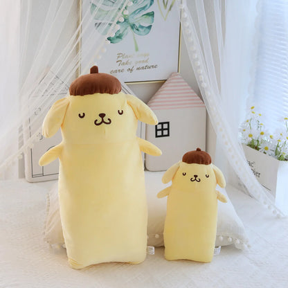 42/65cm Very Long Sanrio Pom Pom Puirn Plush Toys Kawaii Sanrio Pompompurin Stuffed Dolls Room Decor Bedside Cushion Sofa Pillow