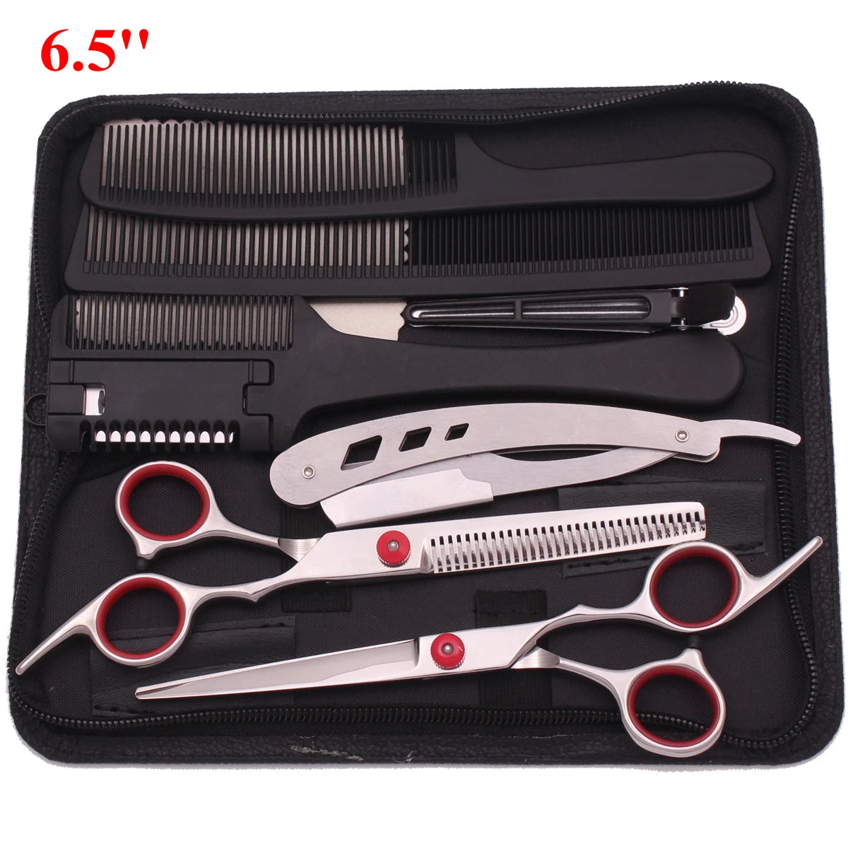 6.5'' Professional Hair Scissors Set Comb Razor Thinning Cutting Shears Hairdressing Salon Barber Home Japan Steel Dropshipping
