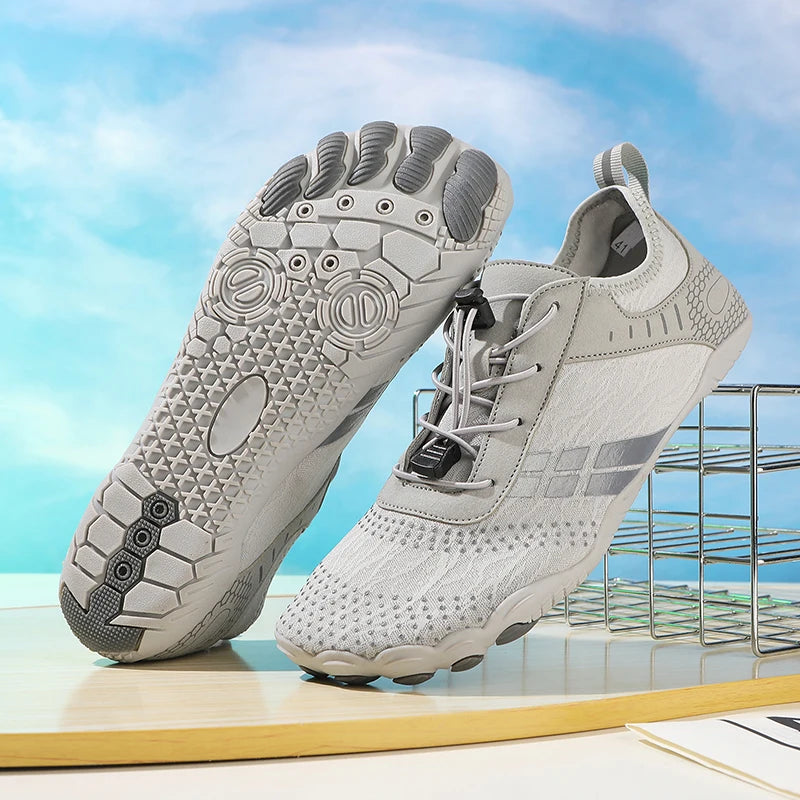 Mens Wide Toe Zero Drop Barefoot Shoes Breathable Minimalist Water Shoes for Outdoor Sports Climbing Running Wrestling