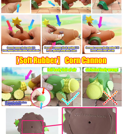 Funny Plants vs. Zombies 2 Hard Glue Peashooter Gatling Pea Shooter Sunflower Action Figure Model Dolls Shooting Toys Kids Gifts