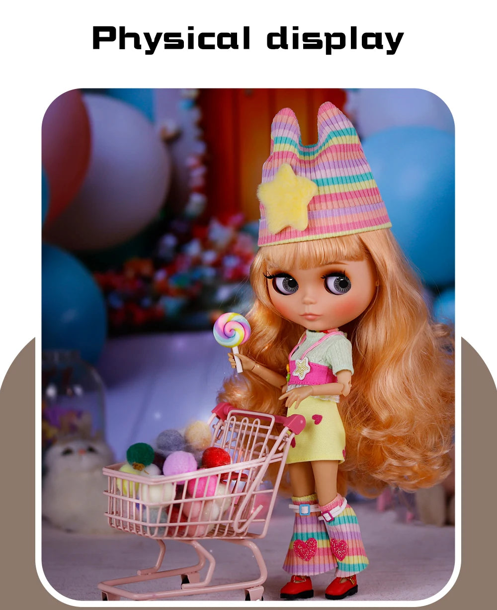 ICY DBS Blyth Doll Tan Skin Matte Face With Eyebrows Special Price 1/6 BJD JOINT body Neo Christmas Gift Anime