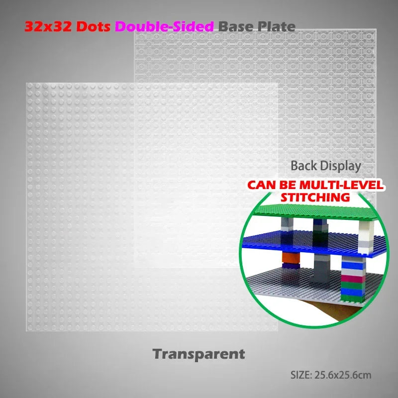 Classic Base Plates Plastic Bricks Double-sided 16*32 32X32 Dots City Blocks Baseplate DIY Parts Board Toys Kids Gift