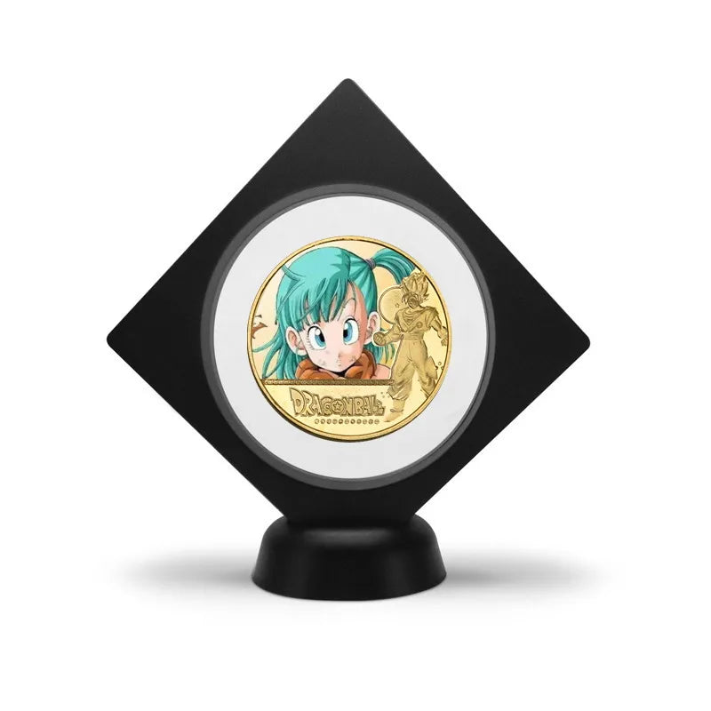 Dragon Ball Gold Plated Gold Coin Son Goku Vegeta Commemorative Coins Children Classic Anime Peripherals Collection Toy Souvenir