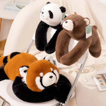 30-65cmKawaii High Quality Forest Animal Plush Doll Pillow Soft Long-arm Raccoon Dinosaur Sloth Panda Koala Plush Toy Home Decor