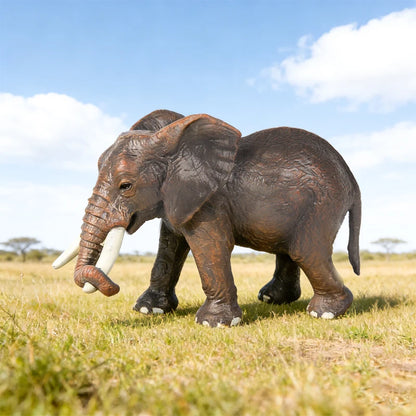 Oenux African Wild Animals Elephant Model Simulation Big Mammoth Action Figures Figurine PVC Educational Toy For Kids Gift