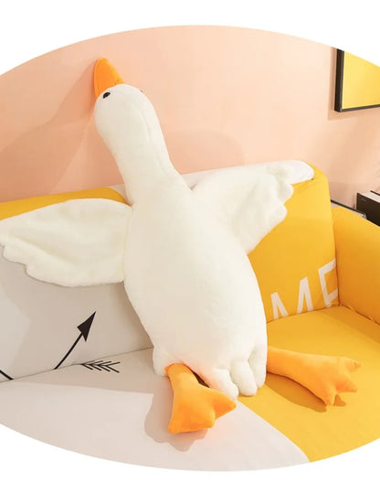 130/160/190cm Large White Goose Fur-Retriever Soft Toy Children's Girls' Gift Cute Doll Sleeping Pillow Large-sized Doll