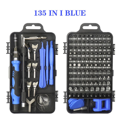 25/115/135/140 in1 Screwdriver Set  Magnetic Torx Phillips Screw Bit Kit  With Electrical Remover Wrench Repair Phone PC Tools