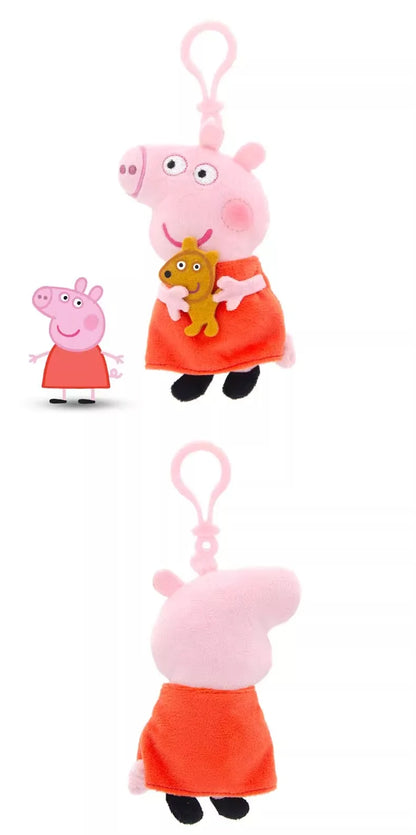 Genuine Peppa Pig George Stuffed Plush Toys High Quality Keyring Hot Cartoon Animal Keychain Doll Pendant Kids Christmas Gifts