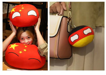 Wholesale Hot 10/30/40cm Polandball Country Ball Toy Plush Pendant Doll Countryball Ussr Usa France Russia Uk Japan Germanyitaly