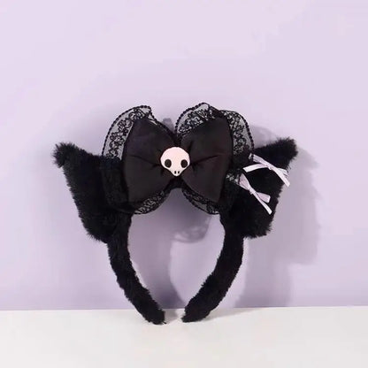 Sanrio Washing Face Headband Hello Kitty Kuromi Melody Plush Hair Accessories Cartoon Hair Hoop Lolita Style Sweet Headdress