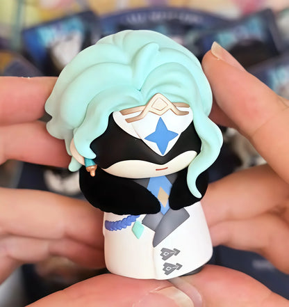 Mihoyo Genshin Impact Fatui Harbinger Q Version Series Blind Box Desktop Mini Doll Model Toys Trend Decoration Surprise Gifts
