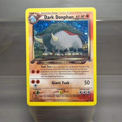 Neo Destiny Charizard PTCG Single Collection Card 1st Edition 1996 Tyranitar Gengar Card PKM Proxy Cards Toys Gifts