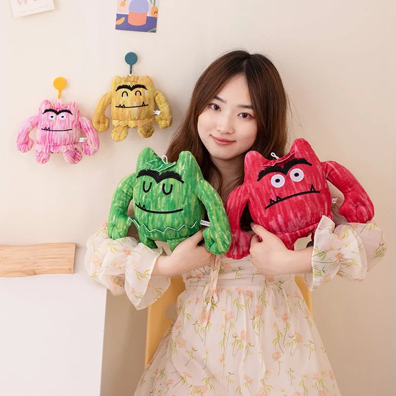 15/25cm 7pcs Kawaii Colorful Monster Plush Doll With Expression Monster Plushie Stuffed Toy For Boys And Girls Birthday Gifts