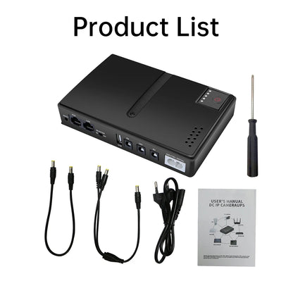AC85-265V DC1018L Router 5V9V12V Optical Cat Monitor Backup Uninterruptible DC Power Supply Charger Cell Phone UPS No Battery