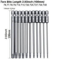 11pcs 100mm Torx Bit