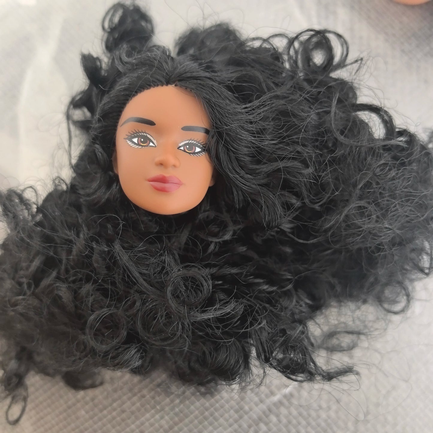 Original Doll Supermodel Star FR Heads DIY Head for 1/6 Doll Accessories Limited Special Curly haired black doll Collection gift