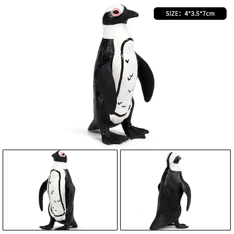Oenux Arctic South Pole Animals Simulation Penguins Polar Bear Wolf Beluga Whale Action Figures Model Figurine PVC Kid Toy Gift