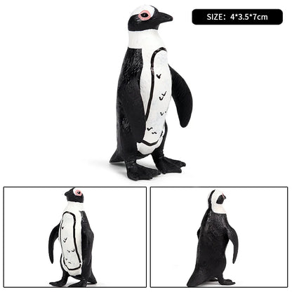 Oenux Arctic South Pole Animals Simulation Penguins Polar Bear Wolf Beluga Whale Action Figures Model Figurine PVC Kid Toy Gift