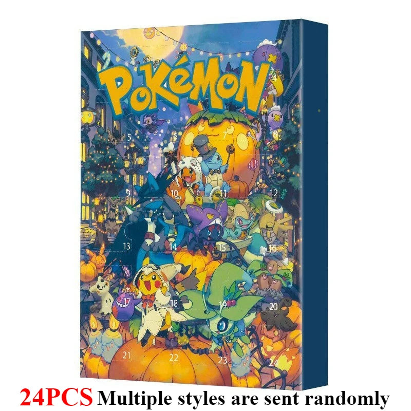 24PCS/Set Pokemon Christmas Advent Calendar Cute Pikachu Charizard PVC Small Anime Figure Surprise Box Birthday Halloween Gift