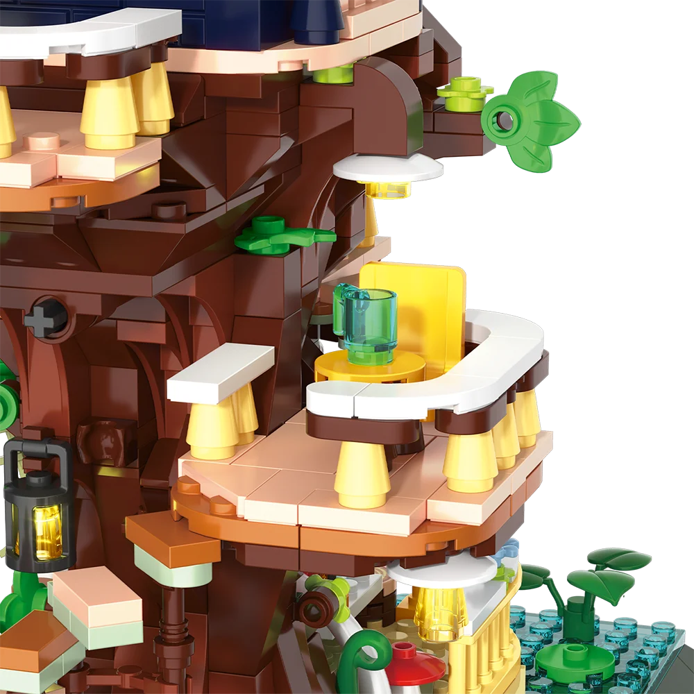 1130PCS Creative Sakura Tree House Building Blocks City Street View Architecture Model Micro Bricks Gift Toy for Kid Girl Adult
