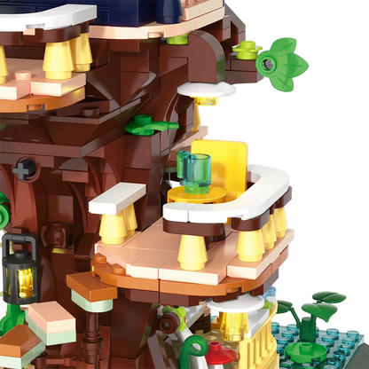 1130PCS Creative Sakura Tree House Building Blocks City Street View Architecture Model Micro Bricks Gift Toy for Kid Girl Adult