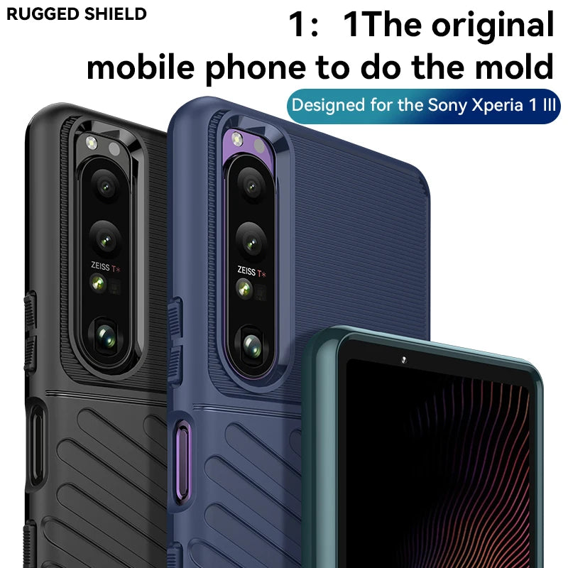 Luxury Shockproof Silicone Phone Case for Sony Xperia 1 III - Soft TPU Protective Cover