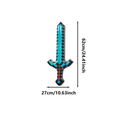 Pixel Style Toys Gemstone Sword Gold Sword Toys Home Games Inflatable Supplies Swords Christmas Gifts