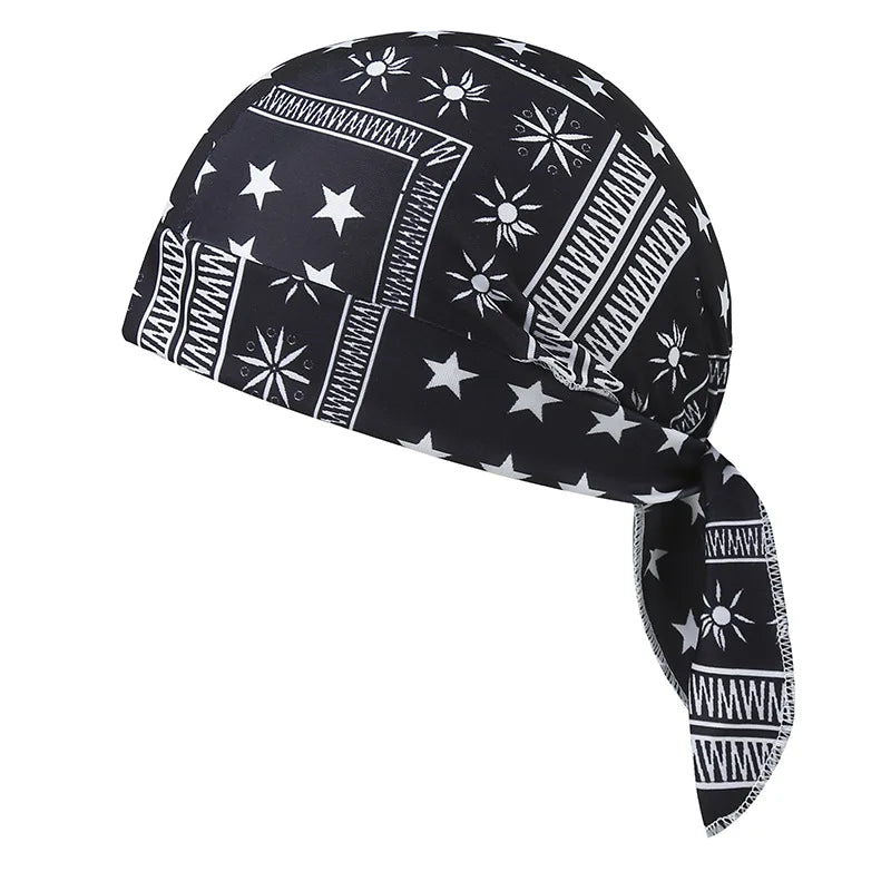 Paisley Durag Cycling Unisex Outdoor Bandana Headwrap Hiking Hip Hop Breathable Motorcycle Skull Cap Streetwear Retro Bandana