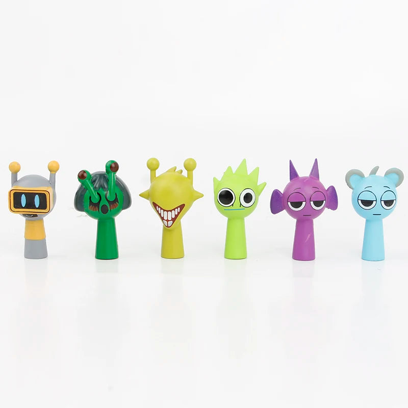 24pcs/Set Mini Sprunki Action Figure Toy Cartoon Movie Sprunki Wenda Model Doll Figurines Kids Gift